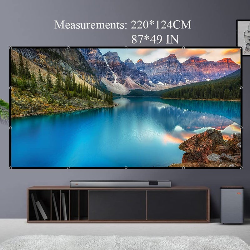 lejiada Projector Screen, 100 inch Movie Projector Screen16:9 Foldable Portable Projector Screens for Home Theater, Outdoor, Indoor Party, Office, Weding - Image 2